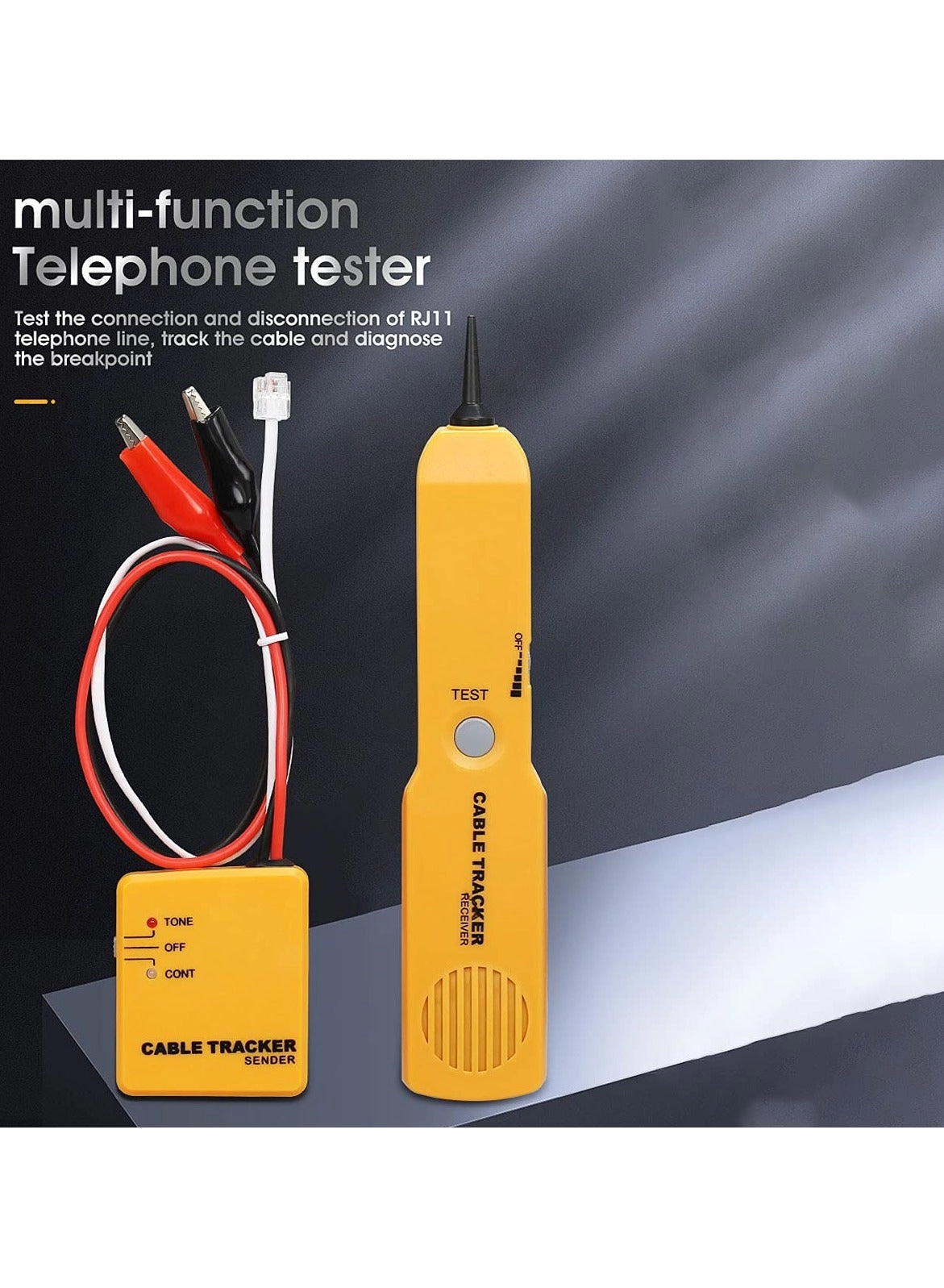 Electrical Wire Tracer Circuit Tester - Clips & RJ11 Plug
