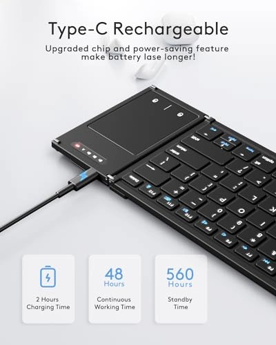 Foldable Bluetooth Keyboard - EN Wireless