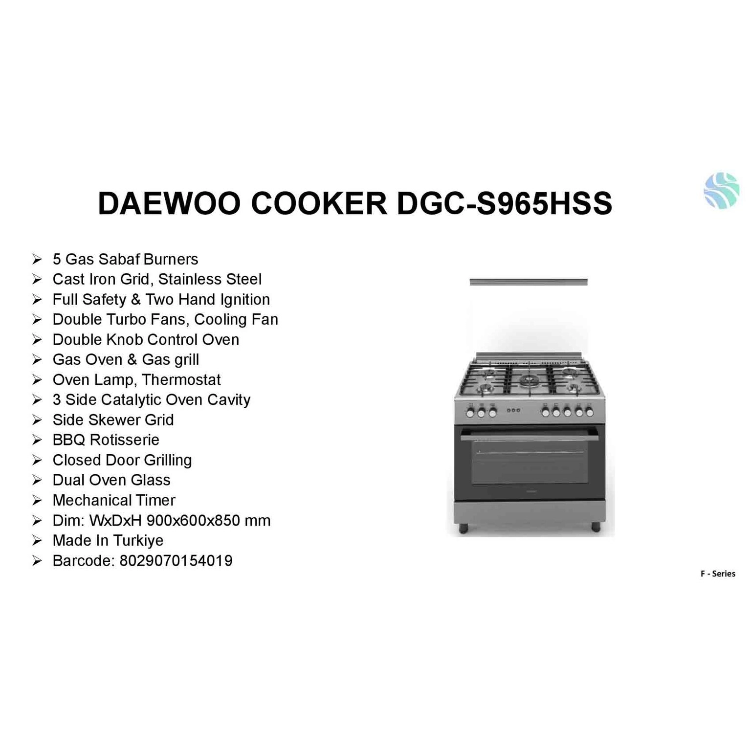 DGC-S965HSS GAS Cooker