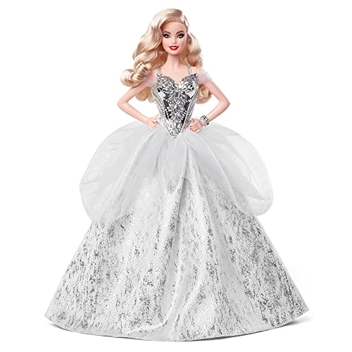 2021 Holiday Barbie - 12 Inch Blonde Wavy Hair Silver Gown Ages 6+