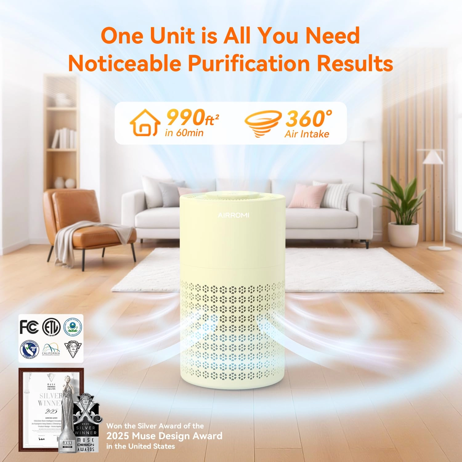 A2001 - Beige HEPA 3in1 Filter