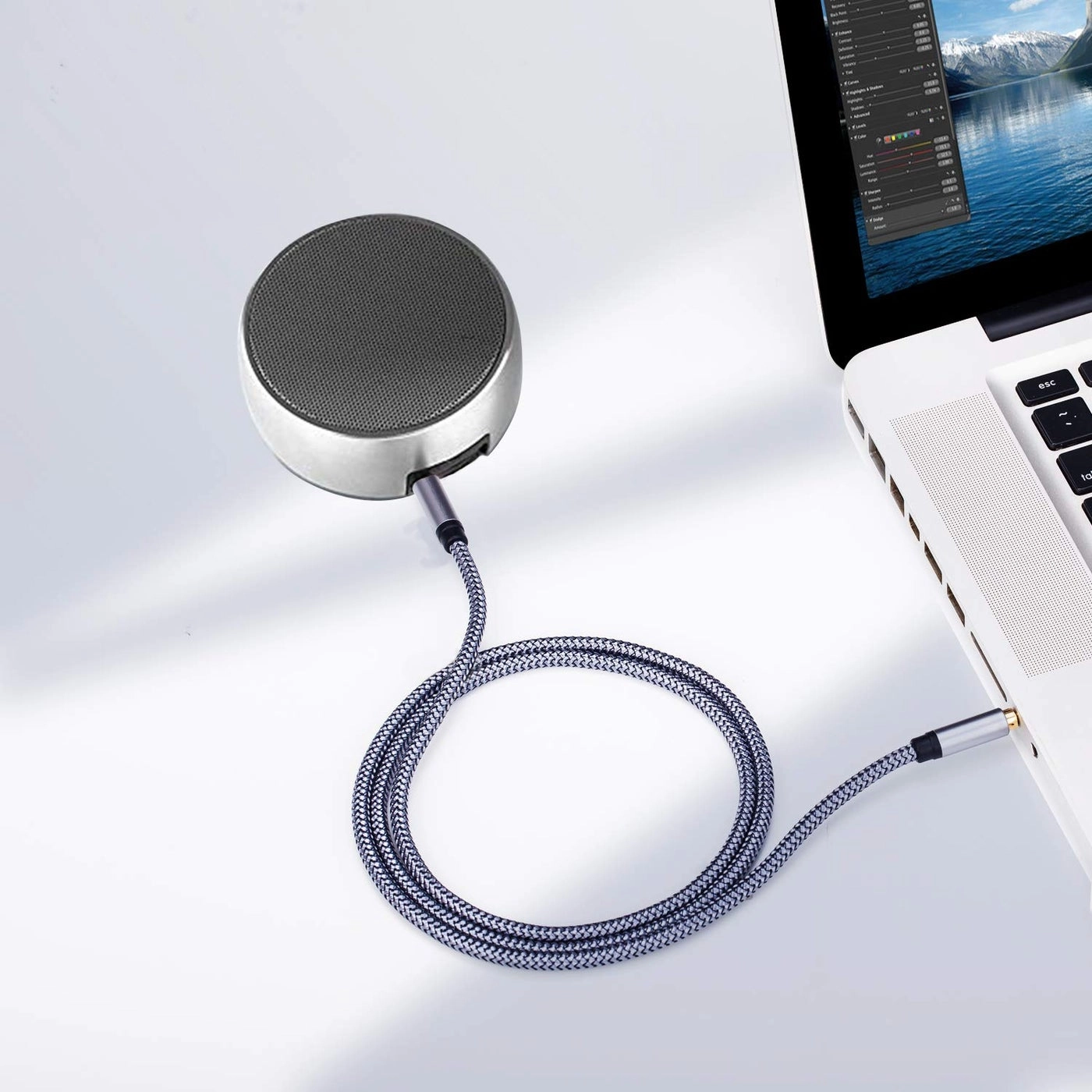 3.5mm Nylon Braided Aux Cable - 5M