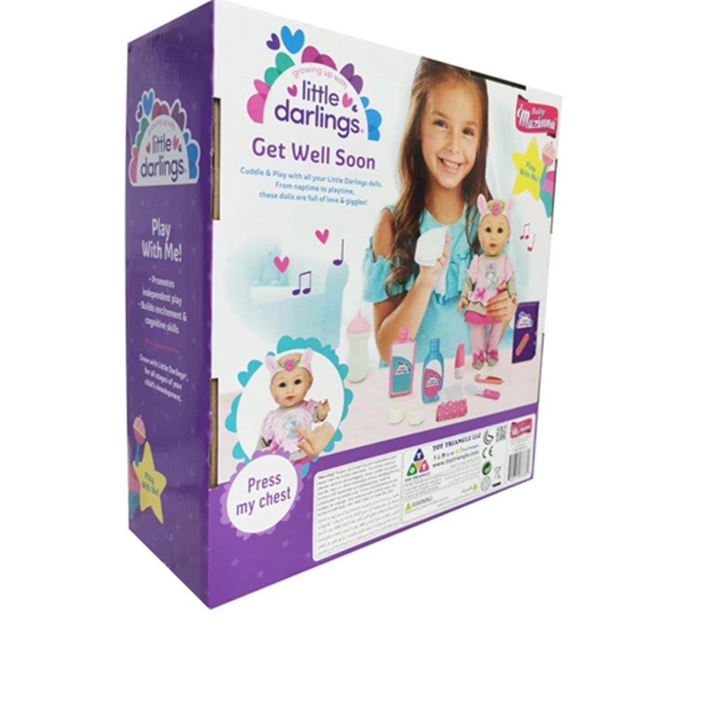 Little Darlings Get Well Soon Doll - 12" 15Pcs Ages 2+