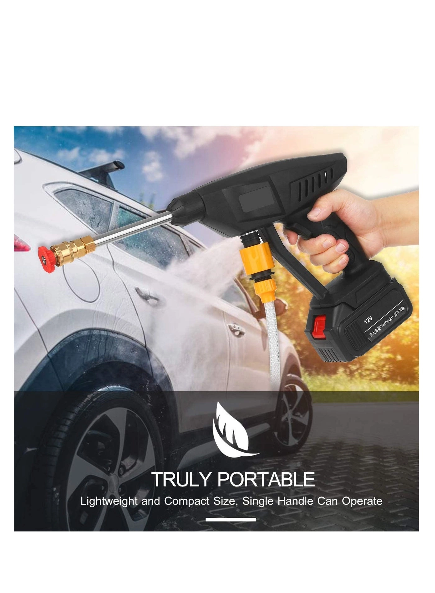 Cordless Portable Washer - 48V 200W 30Bar