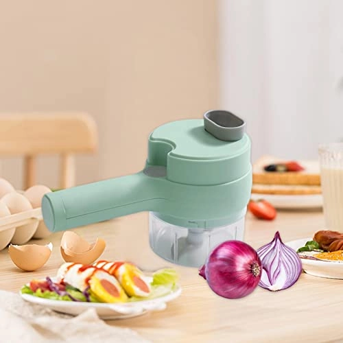 Handheld Electric Vegetable Cutter - USB Rechargeable 800mAh Stainless Steel