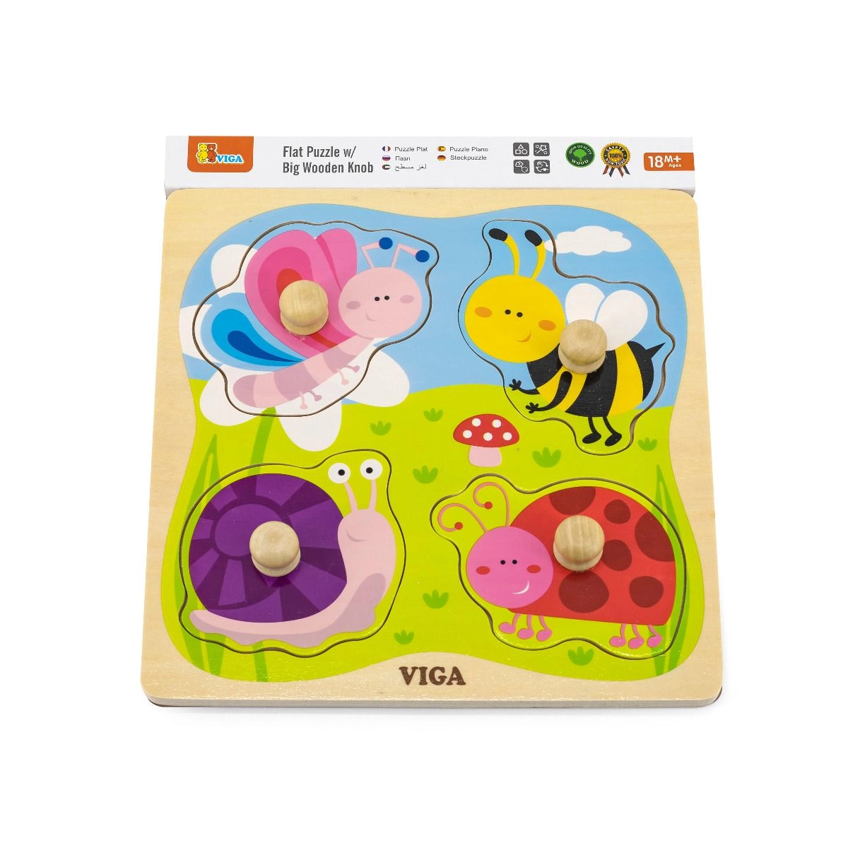 Insect Wooden Puzzle (SW-50131) - 4 pcs