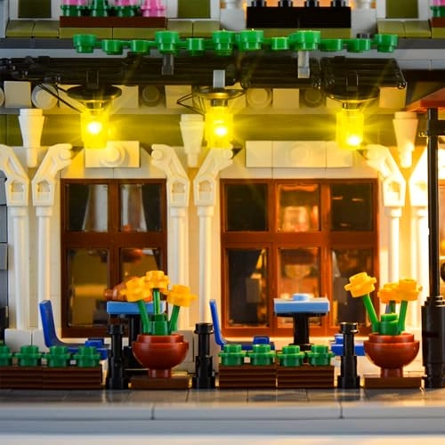 LED Lighting kit for Lego Parisian Restaurant (10243) - Multicolor Remote