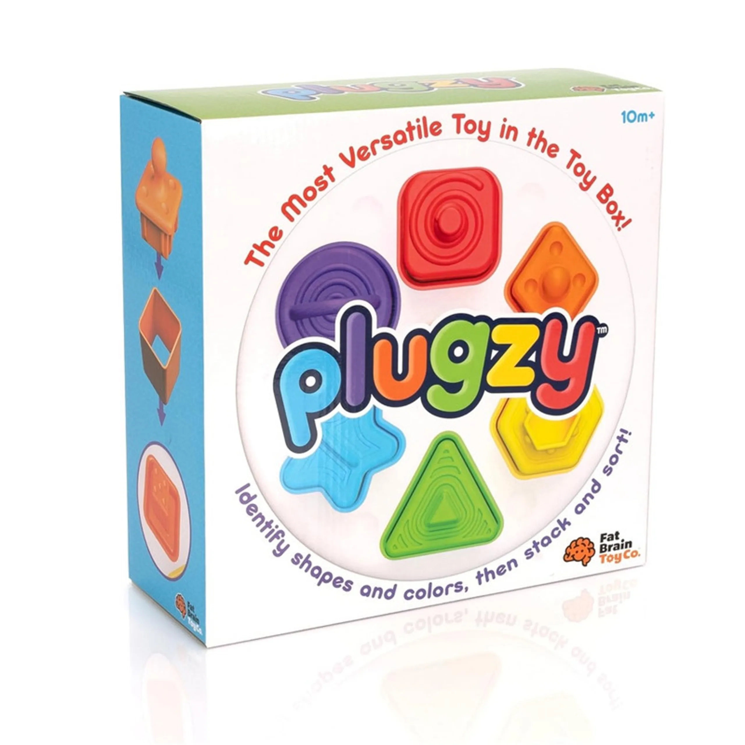 Fat Brain Toy Co. Fat Brain Toys Plugzy Shape Stacking - 10 months+ 13 pieces