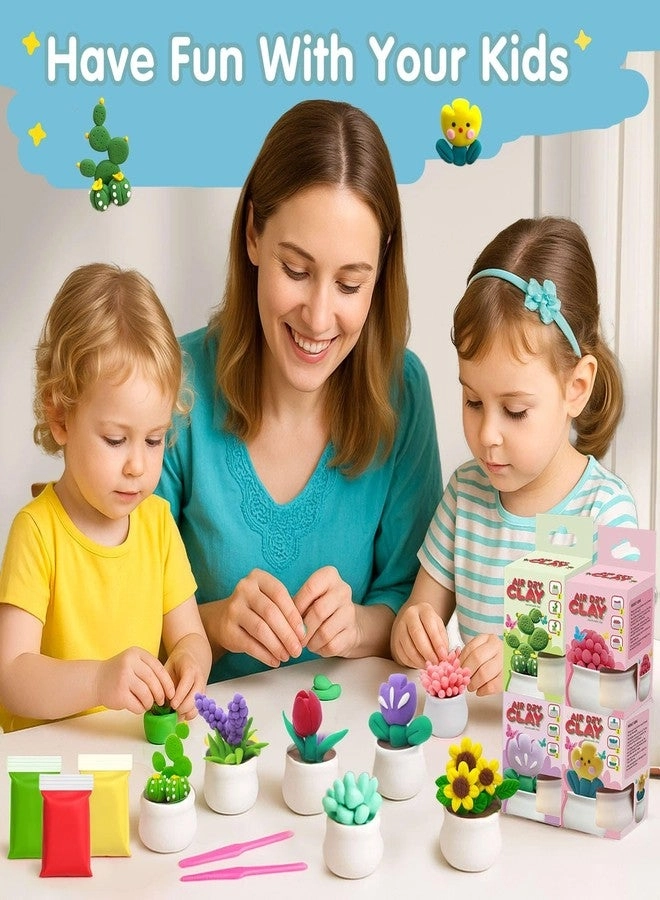 Air Dry Clay - 12 Plants Sculpting Tools Kit