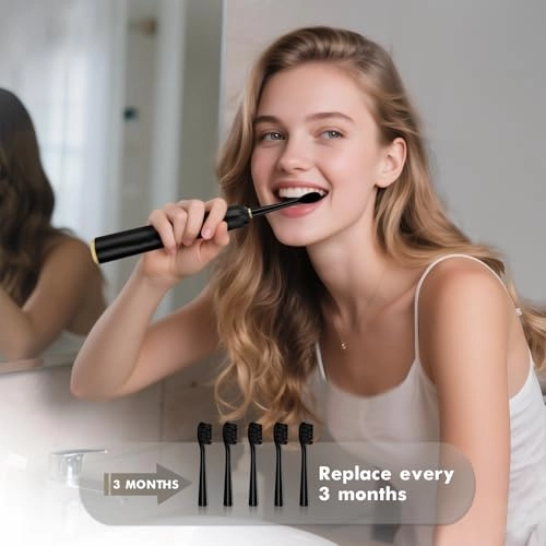 Sonic Electric Toothbrush - Adults 4 Replacement Heads 60 Days Per Charge