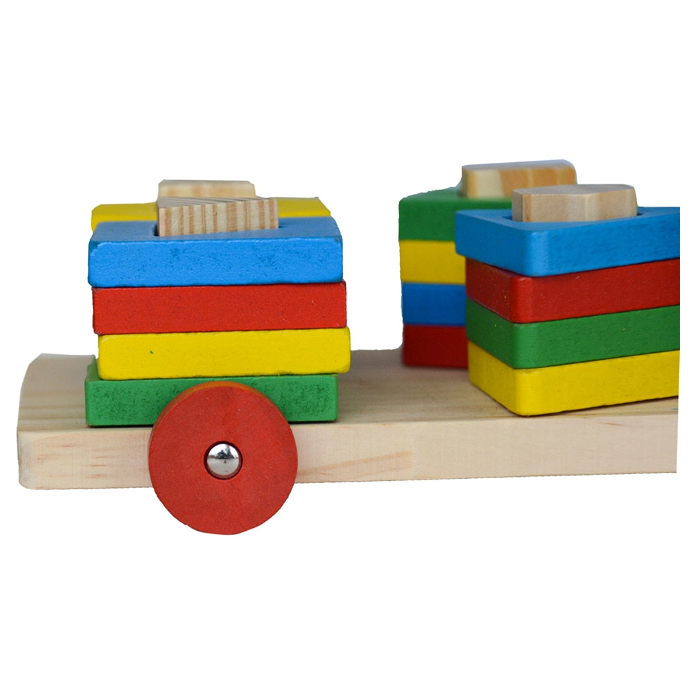 Multifunctional Wooden Shape Sorter - 1+ 25 wooden disks