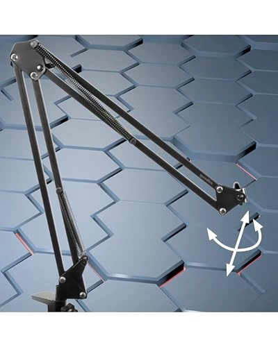 VOLITY - Streaming Accessory Set Adjustable swivel-mount microphone arm Black