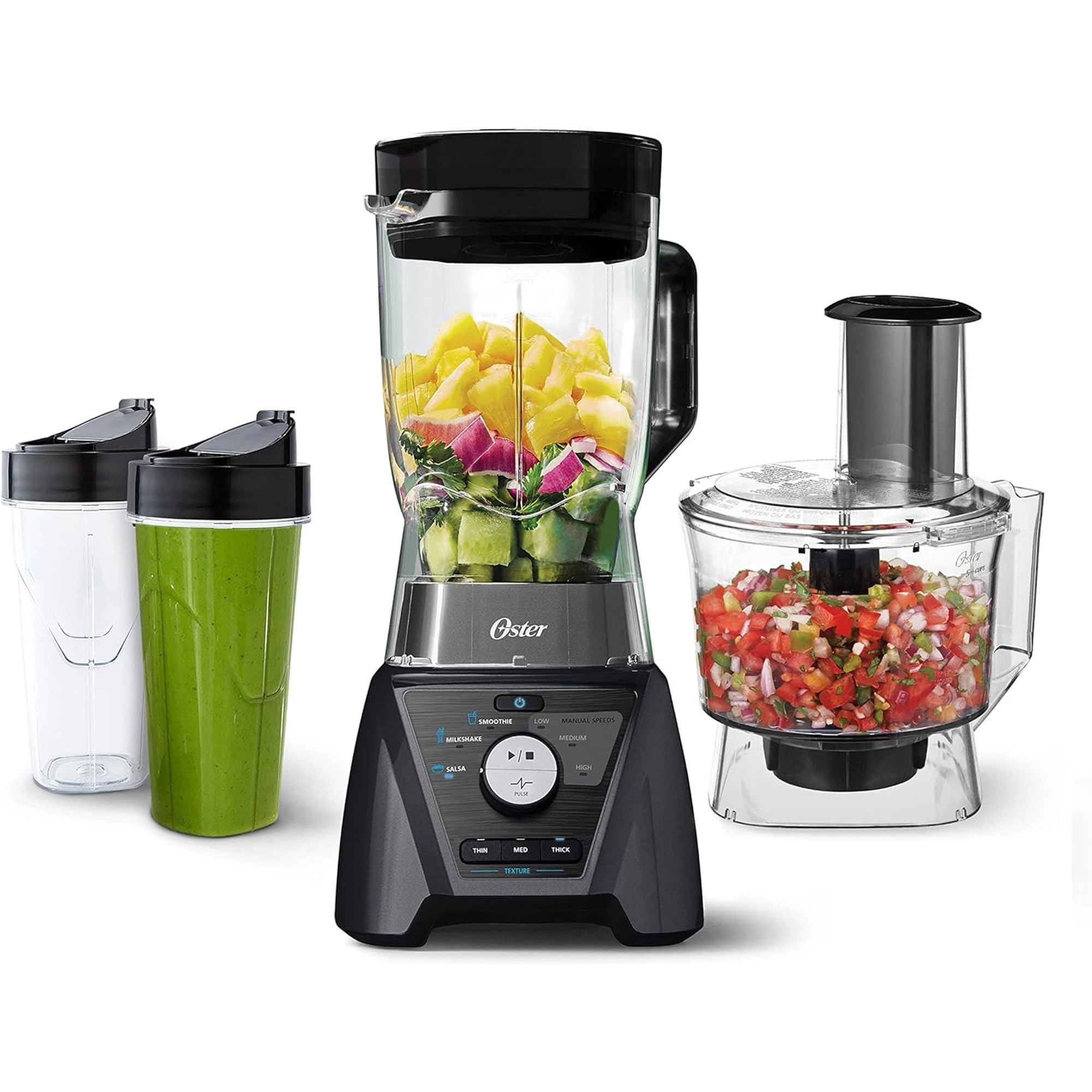Oster Blender and Food Processor Combo - Texture Select settings Dual Direction Blade Technology 9 auto programs