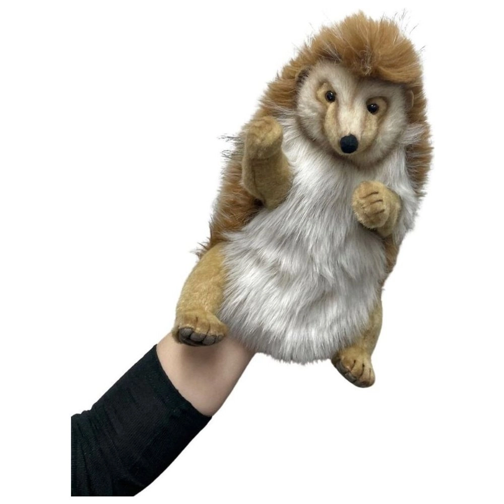 HANSA LOCAL Hedgehog Hand Puppet - Plush Brown
