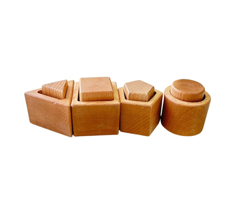 Wooden Cup Shapes - Suitable for 12 months and above 8 Pcs