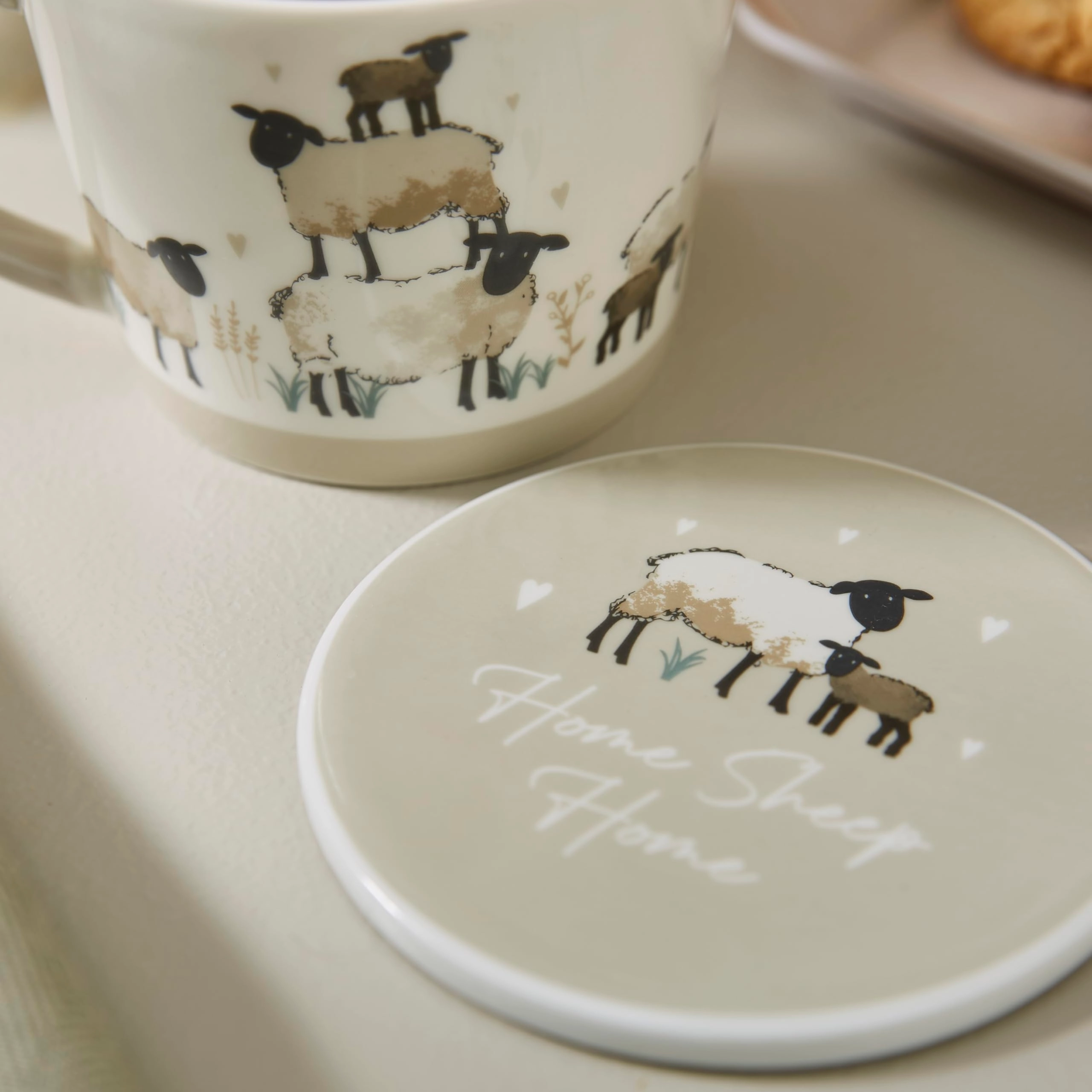 Highland Sheep Mug - 250 ml + Highland Sheep Coaster