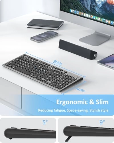 Wireless Keyboard - Bluetooth, RF, USB-A, USB-C
