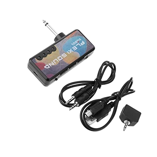 Guitar Plug Headphone Amp - Built-in Distortion Rechargeable lithium battery