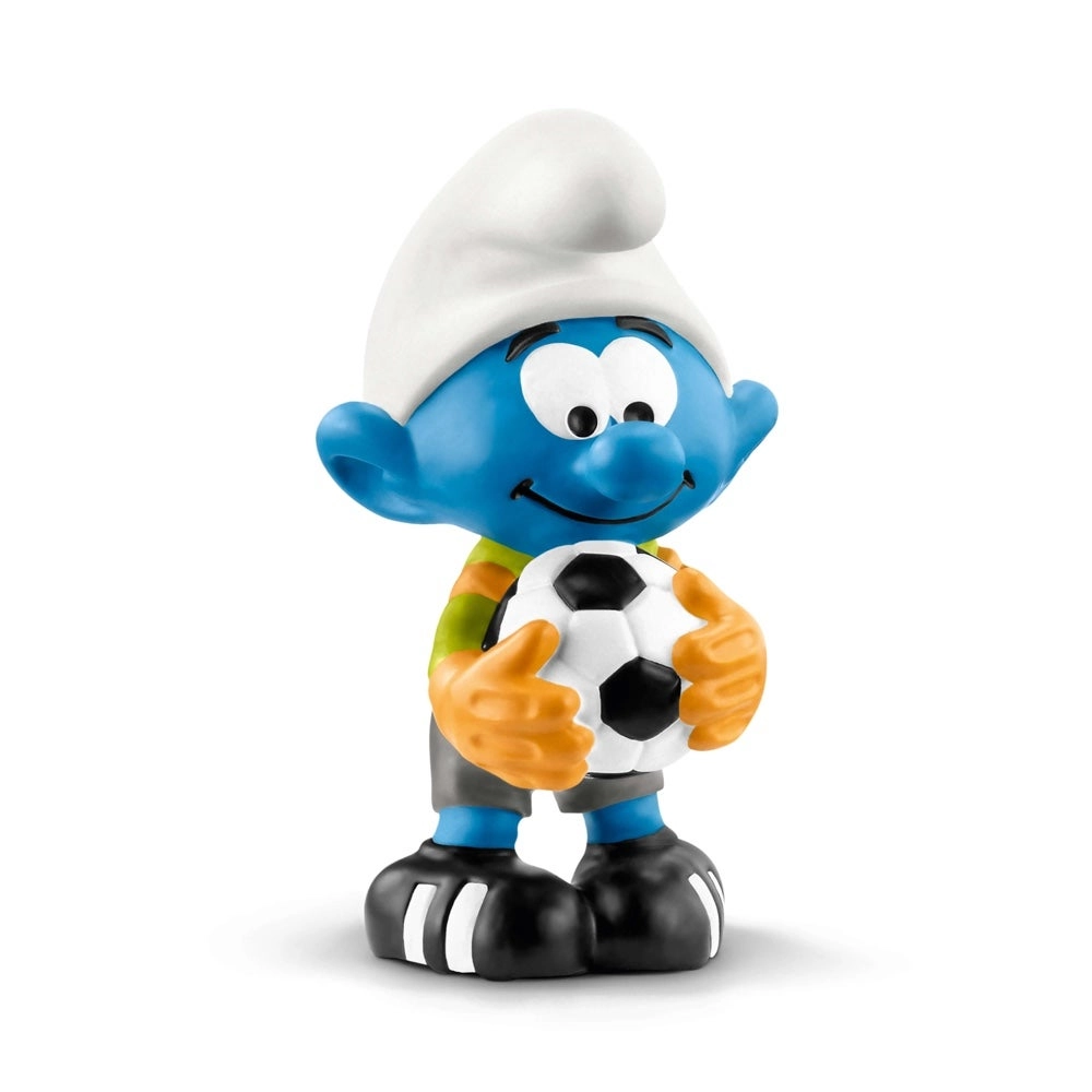 schleich Football Smurf Goalkeeper Figure - Papa Smurf