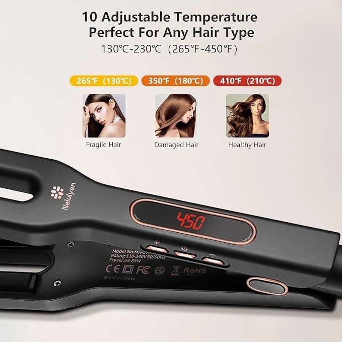 Hair Straighteners - Ceramic Dual Plate Ten-Speed Temperature Control