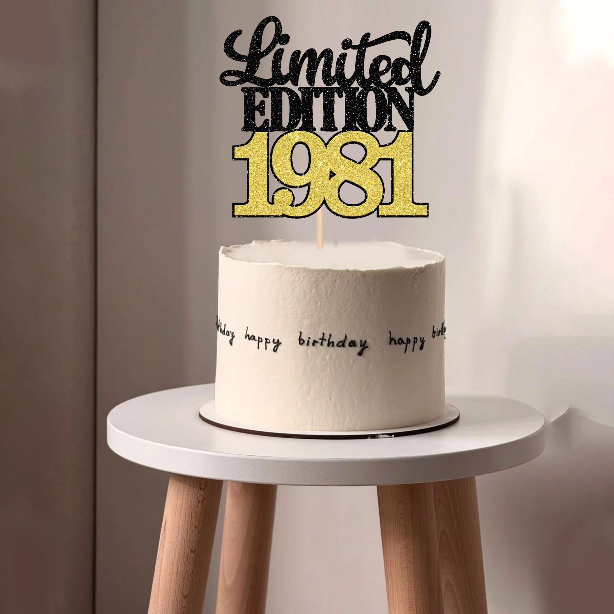 Limited Edition 1981 Cake Topper - 1 pcs 45th Birthday