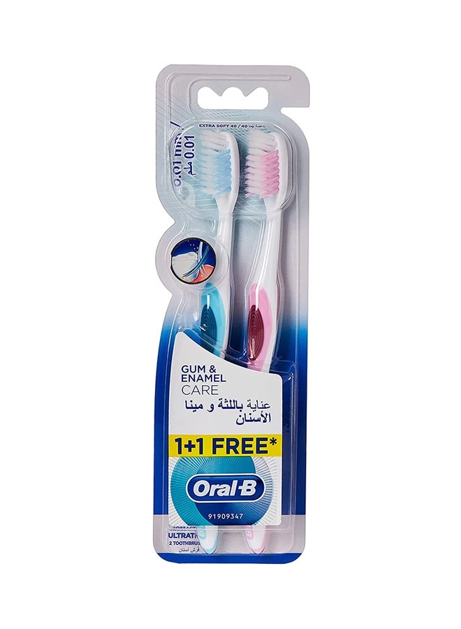 Oral-B Gum And Enamel CareToothbrush Ultrathin - micro-split bristles 2-Piece Pack