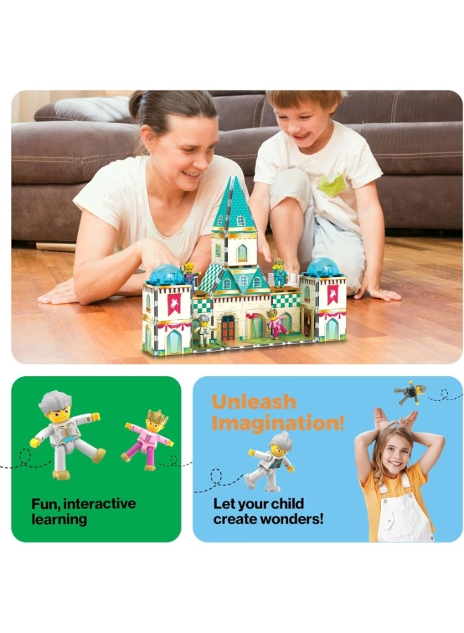 Magnetic Tiles Medieval Castle Theme - 8 Characters 70 pcs