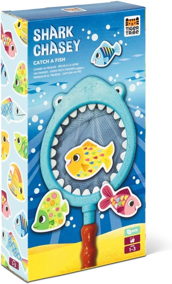 Shark Chasey Catch A Fish - seven fish and a shark net 1+