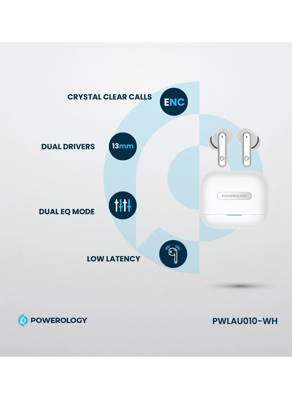 Hybrid ANC+ENC 6Mic Earphone Wireless Earphone