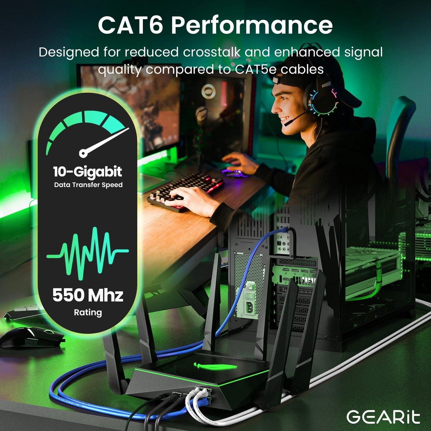 Cat6 Ethernet Cable - 6 ft Pack