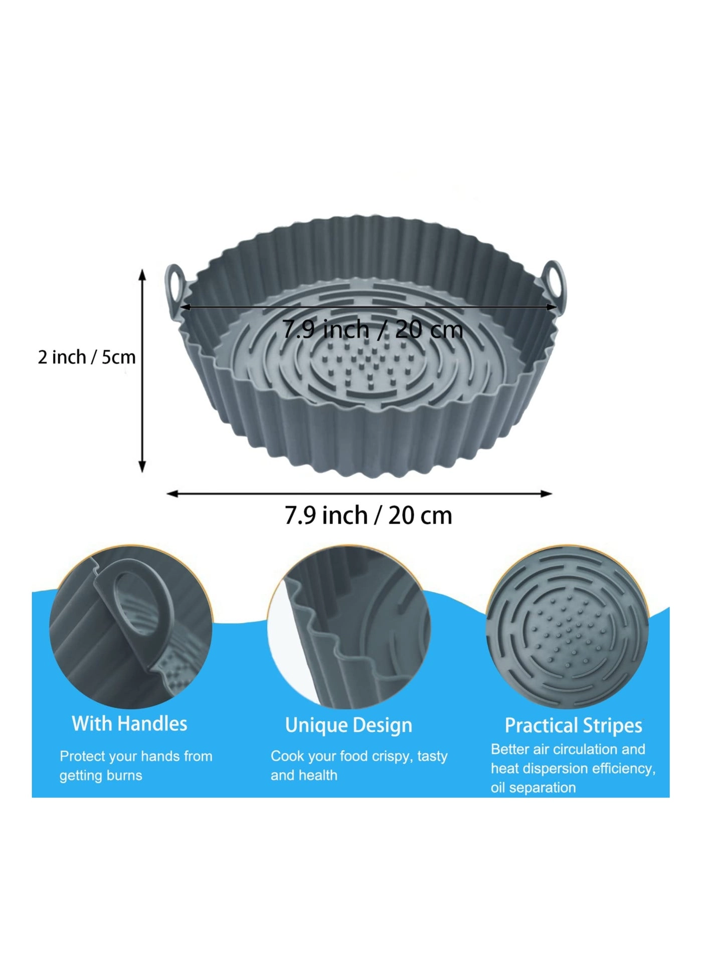 Silicone Air Fryer Liners - Silicone 2 piece(s)