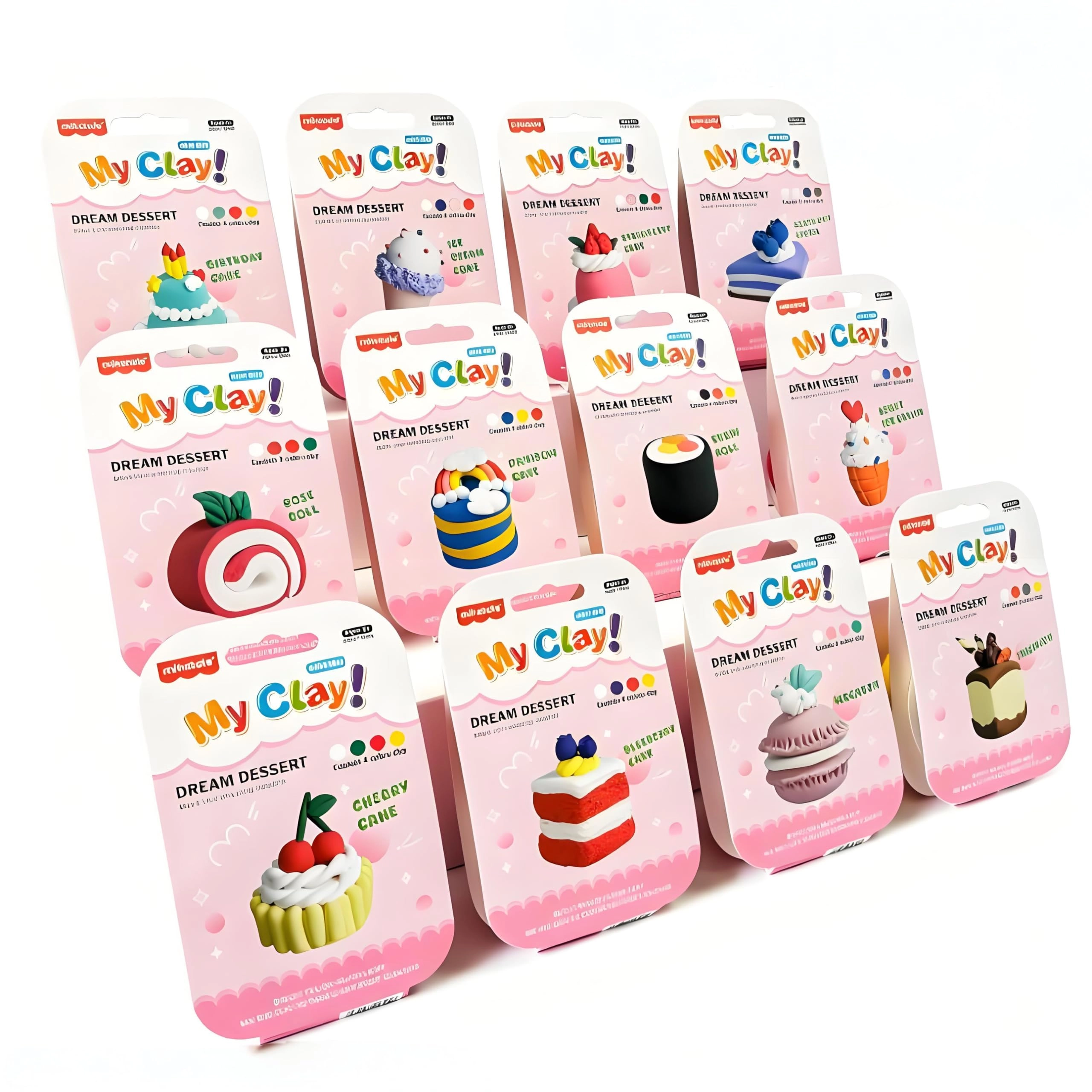 VisliHH Air Dry Clay Dessert Kit - 5+ years 12 pcs