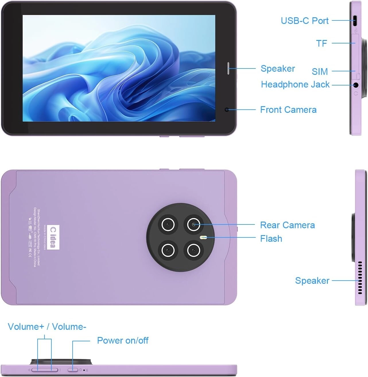 CM518 Pro Tablet 7" 5G 8GB RAM 512GB