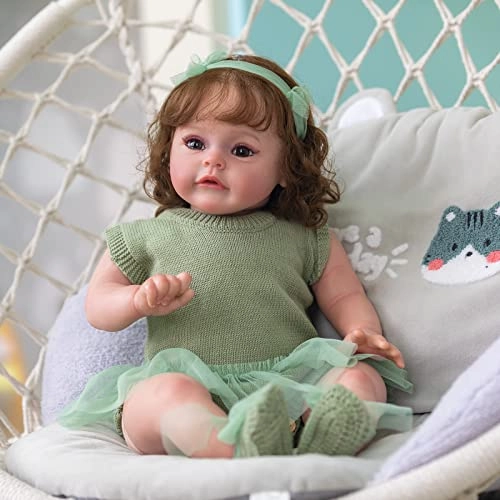 Sue-Sue Reborn Doll - 24 Inch (61 cm) hand-rooted fibre hair Blue Eyes
