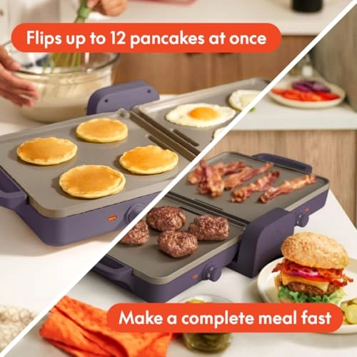 Fold & Store Dual Temp Griddle - 2 Zones 10" x 20"
