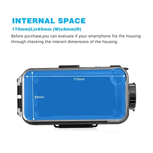 Waterproof Phone Housing - 40m/132ft IPX8 Wide-Angle Lens