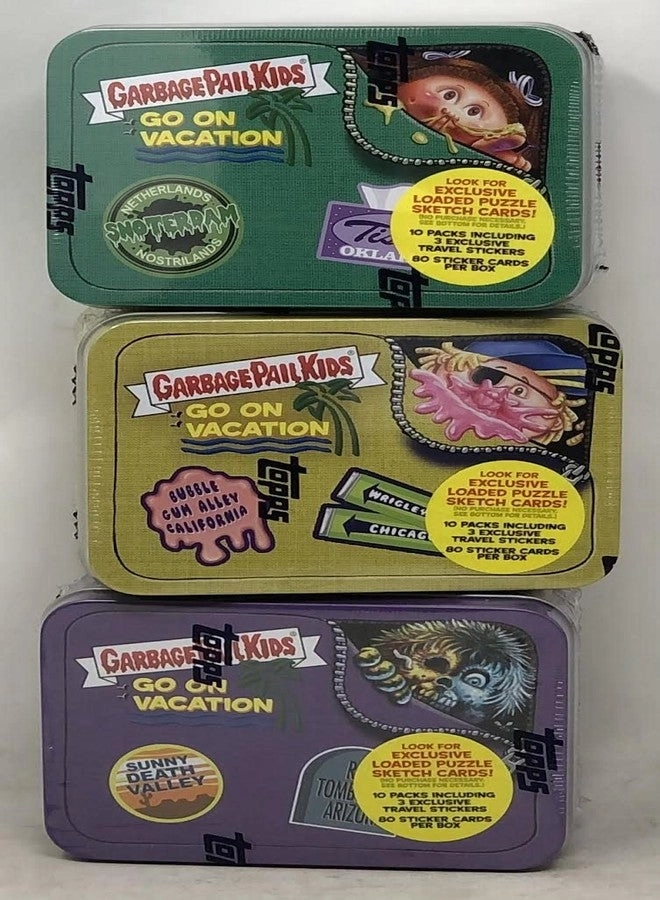Garbage Pail Kids Go On Vaction Tins