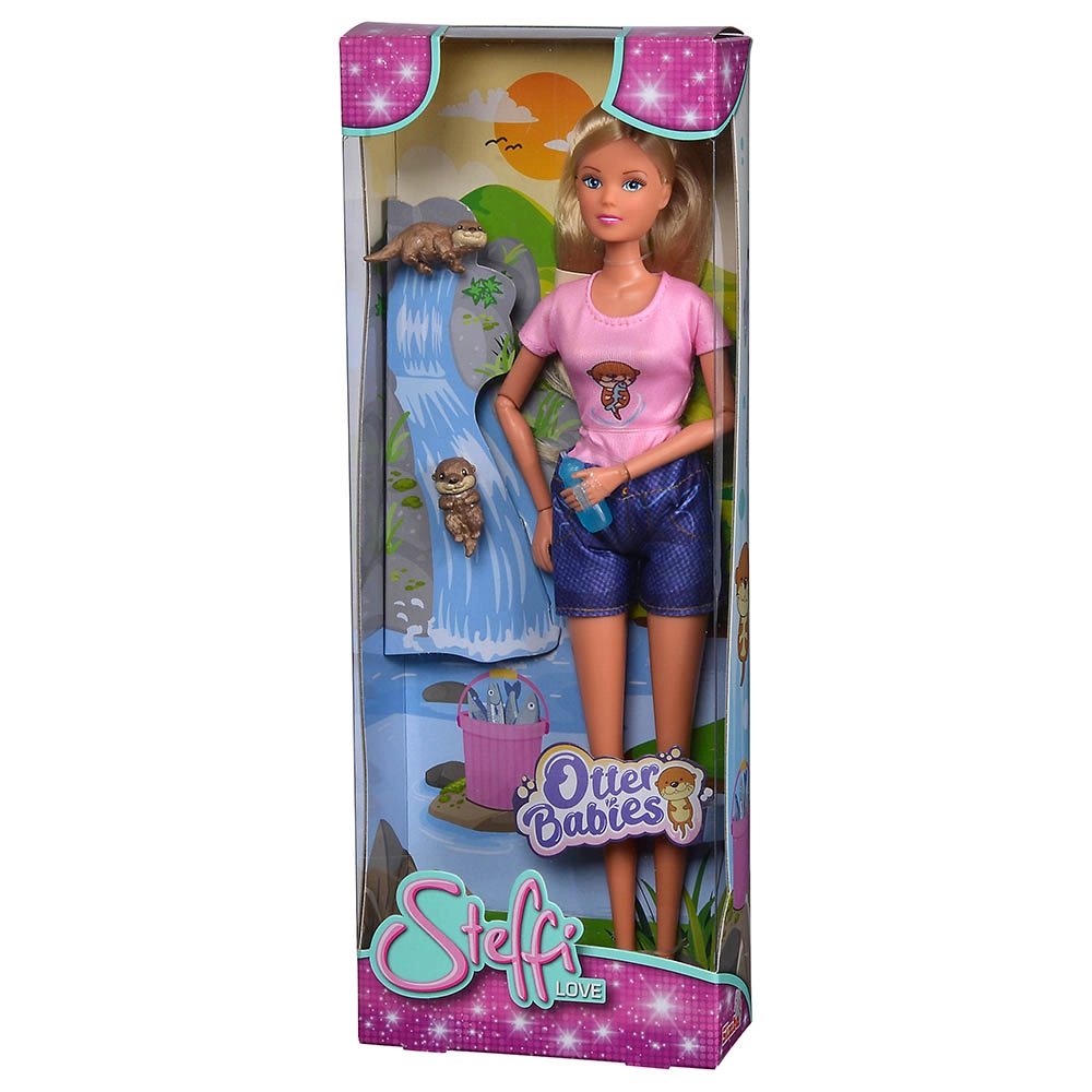 Steffi Love Otter Babies Doll - Pink Ages 3+