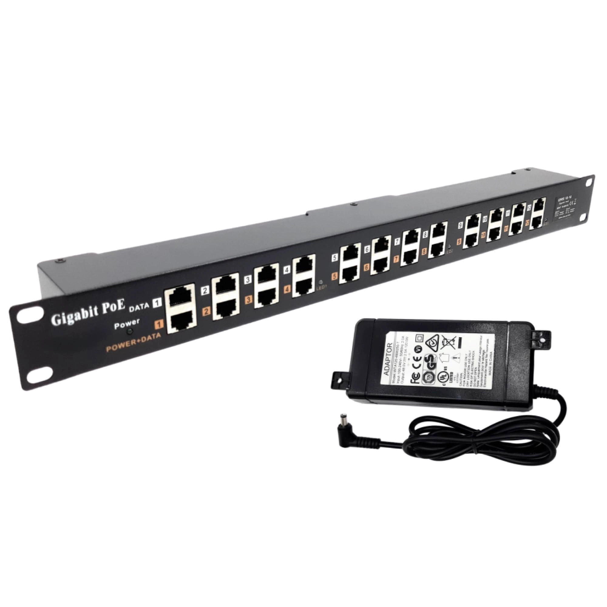 WiFi-Texas GPOE-12-48v120w - 48V 120W 12 ports 802.3af Gigabit