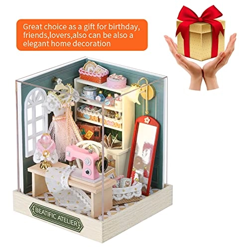 Miniature Wooden Dollhouse Furniture Kit - Creative Room 1:24