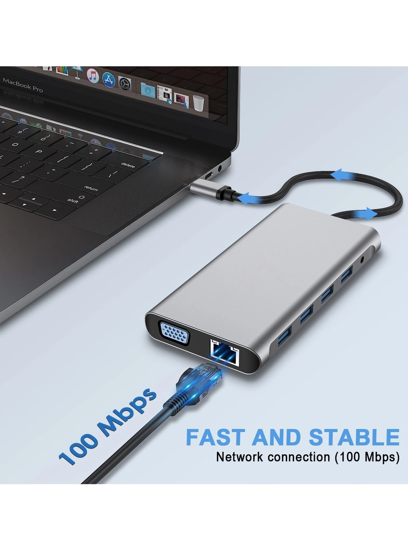 12-in-1 USB C Hub Docking Station