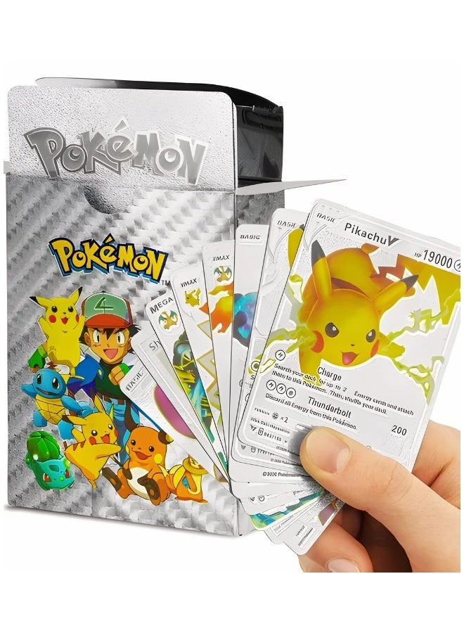 Assorted Cards Deck Box Set - Silver 55pcs