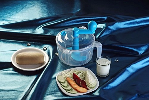 Manual Food Processor - 9 Stainless Steel Blades