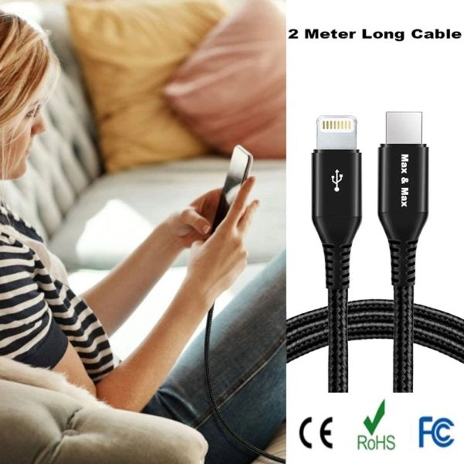USB-C To Lightning Cable USB-C to Lightning 2m
