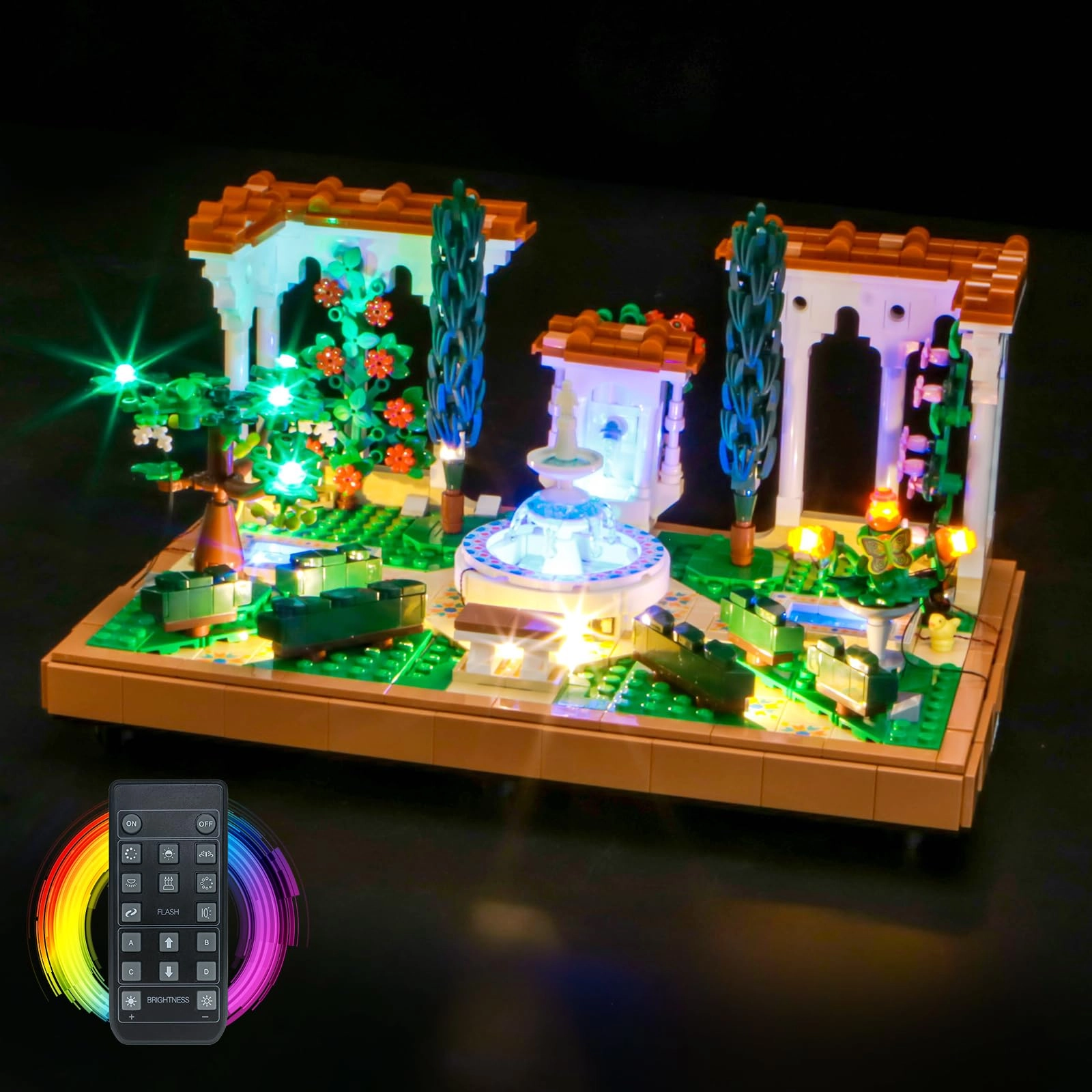 BrickBling Remote Control Light Kit - Compatible with 10359 Fountain Garden LED Lighting Set