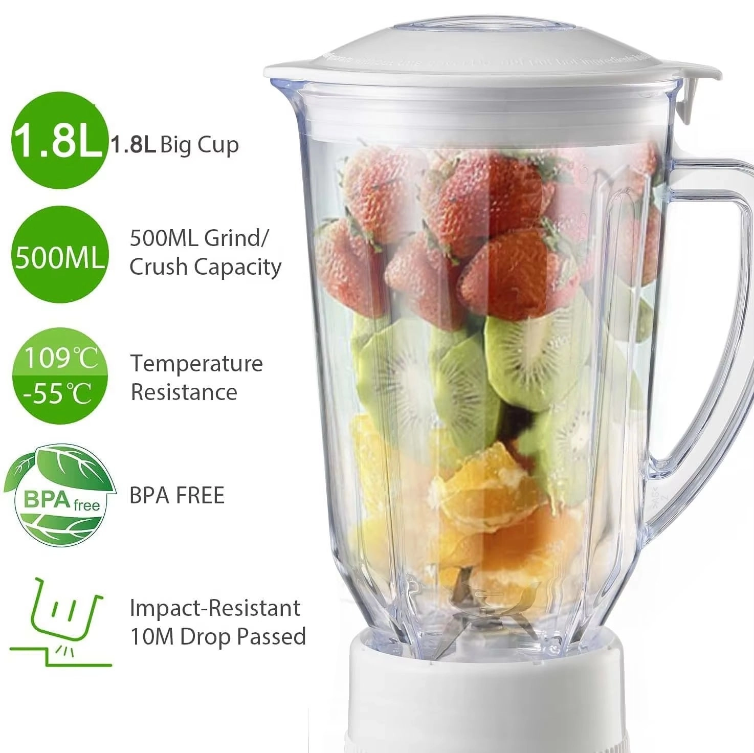 Commercial Juicer Blender - 650W 72oz