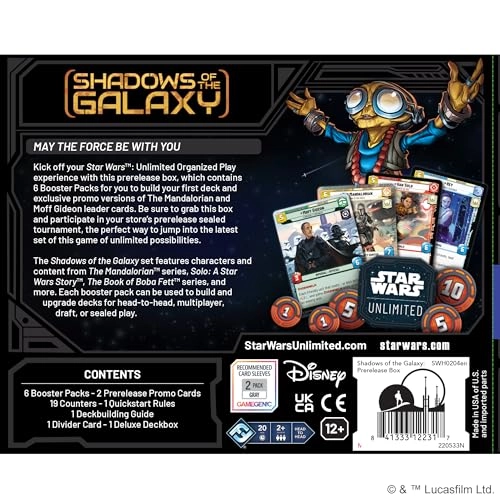 Star Wars: Unlimited TCG: Shadows of The Galaxy PRERELEASE Box