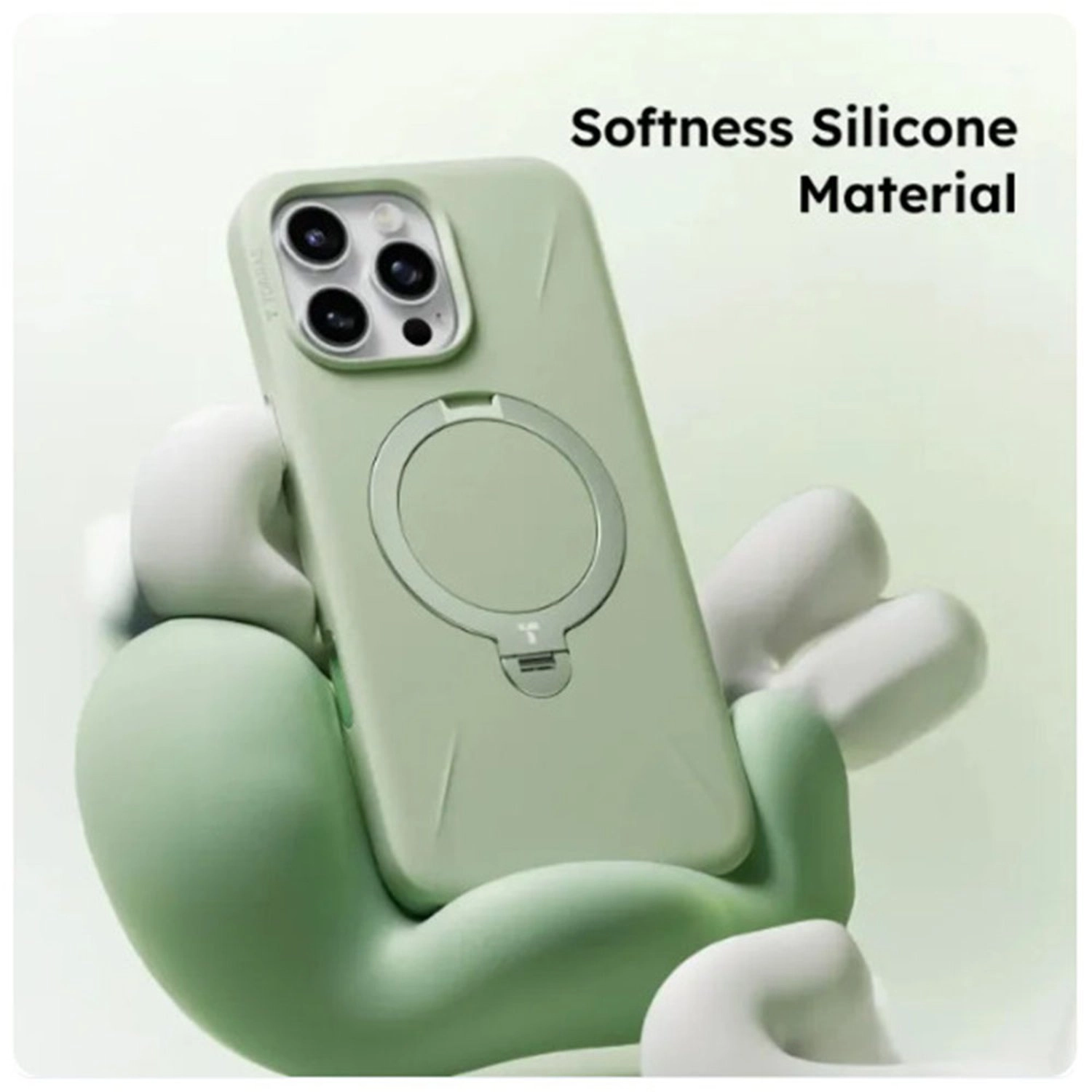 Ostand Spin Series Silicone Case with MagSafe for iPhone 17 Pro