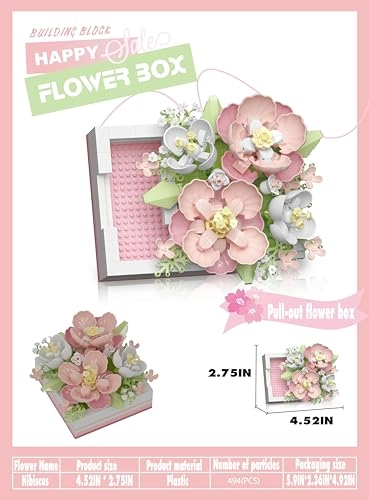 Mini Flower DIY Plant Building Blocks - 4 pcs Botanical