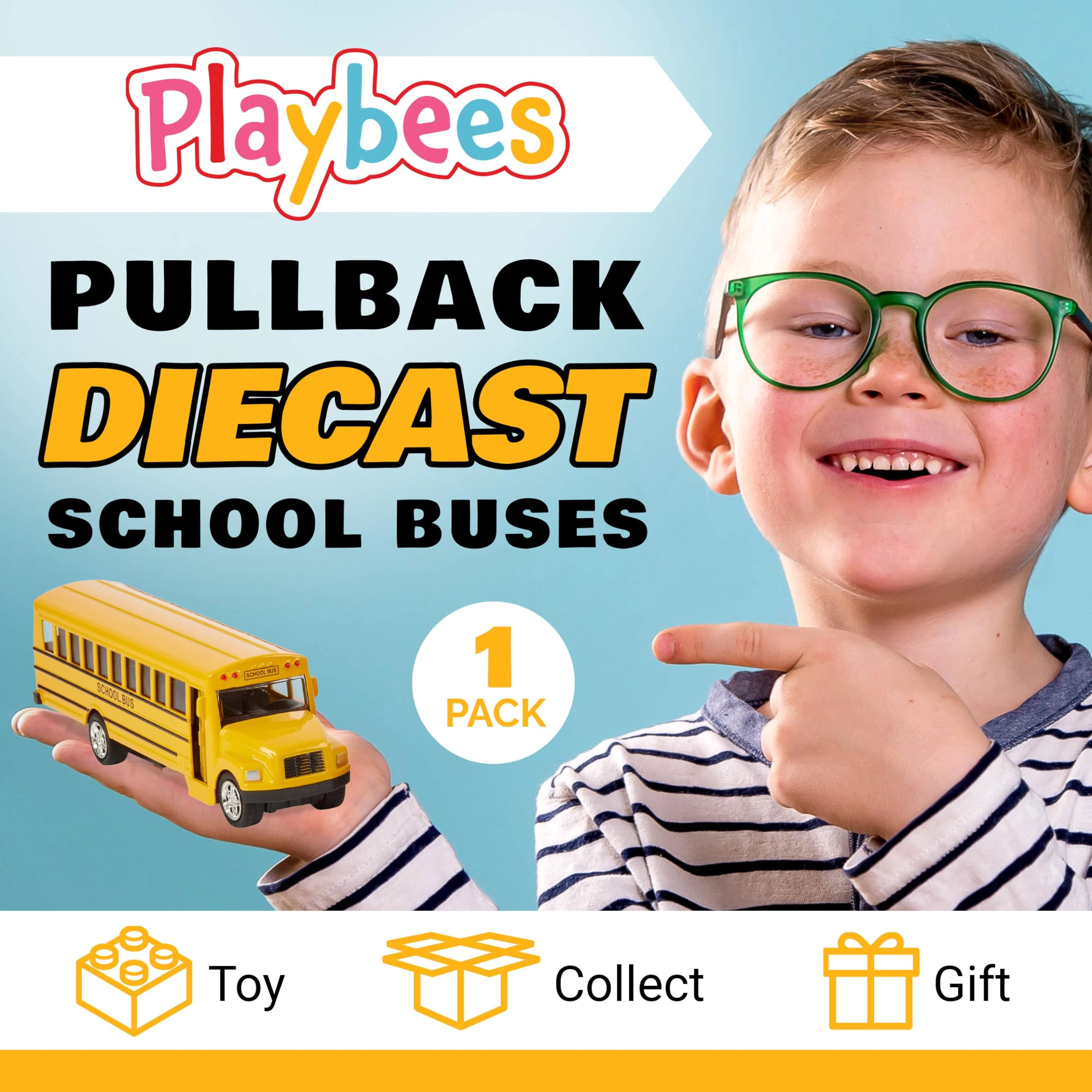 Diecast School Bus - 1:24 1pcs